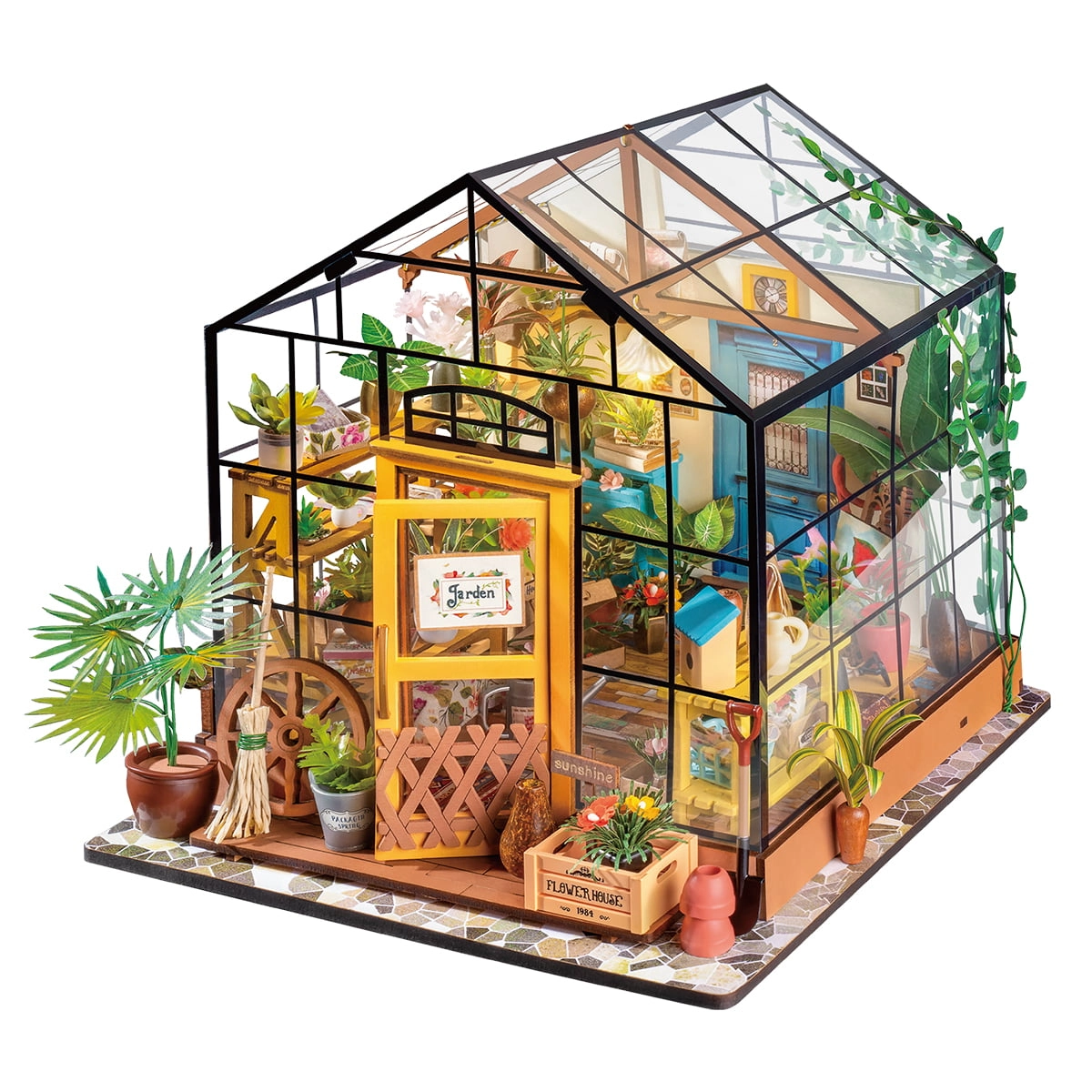 Rolife Cathy's Flower House DIY Greenhouse Miniature Kit