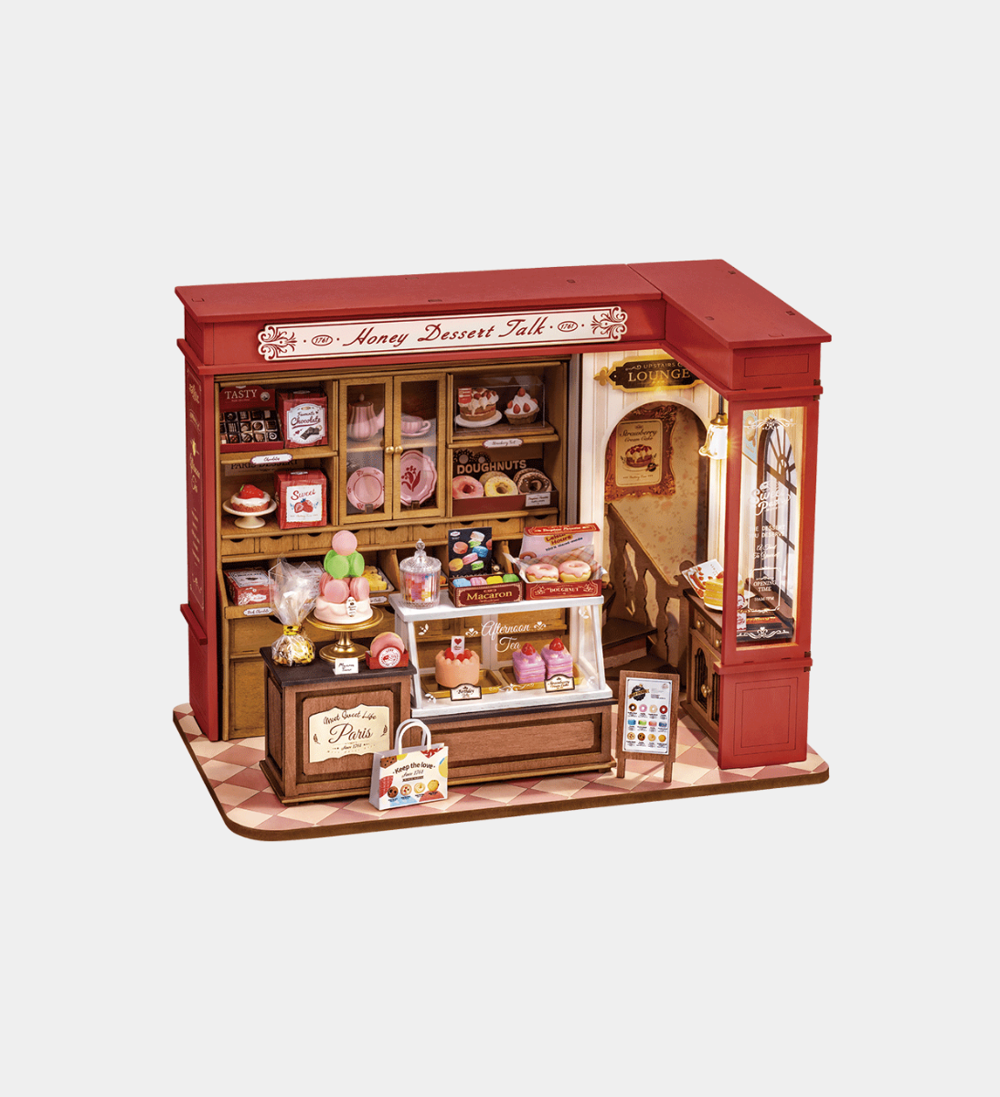 Rolife Honey Dessert Talk DIY Miniature Dollhouse Kit Hobbies