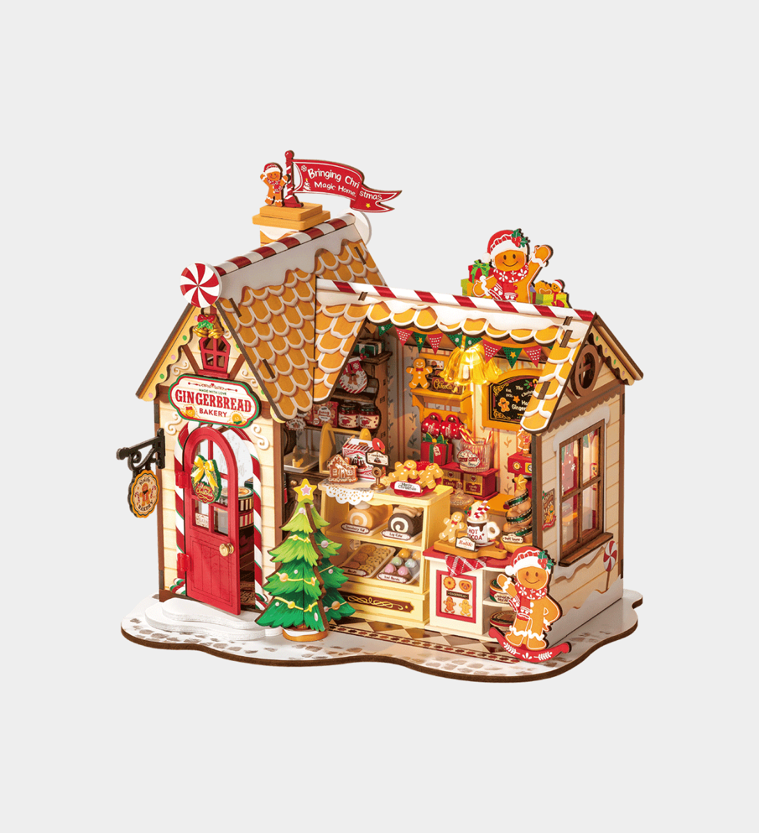Rolife Gingerbread House DIY Miniature Dollhouse Kit