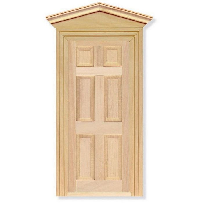 Wooden Front Door for 12th Scale Dolls House