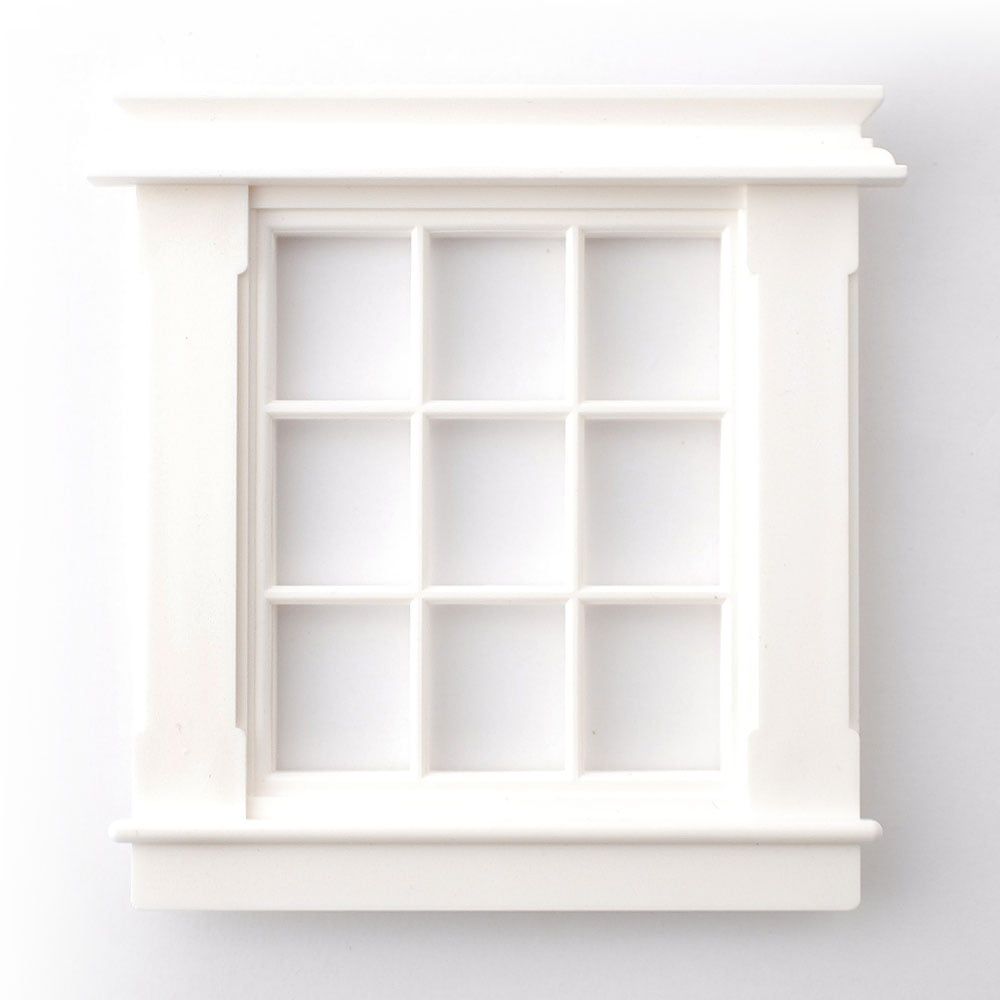 Georgian 9 Pane Window 96mm x 77mm for 1/12 Scale Dolls House