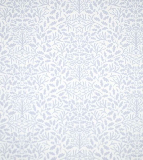 Blue On White Acorn Wallpaper for 1/12 Scale Dolls House