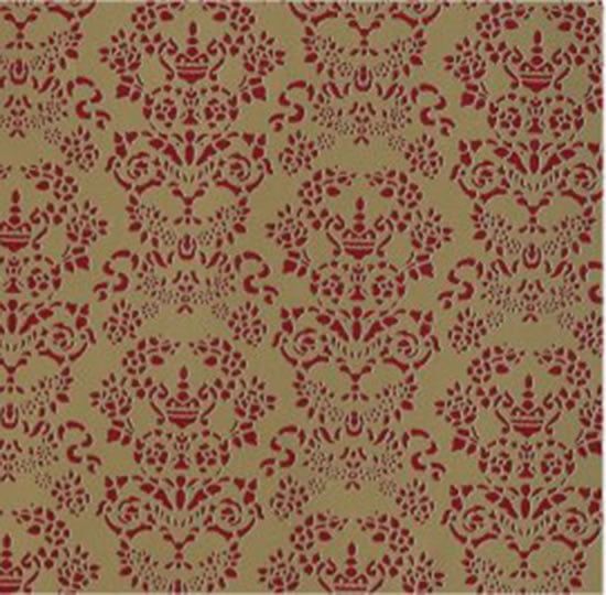 Renaissance Red and Gold Wallpaper for 1/12 Scale Dolls House