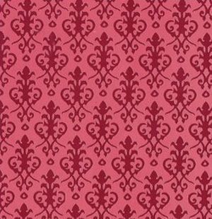 Victorian Red Wallpaper 297mm x 420mm for Dolls House