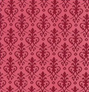 Victorian Red Wallpaper 297mm x 420mm for 12th Scale Dolls House