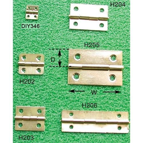 Mini Hinge Collections 8mm X 5mm (10) (brass Plated) Hobbies
