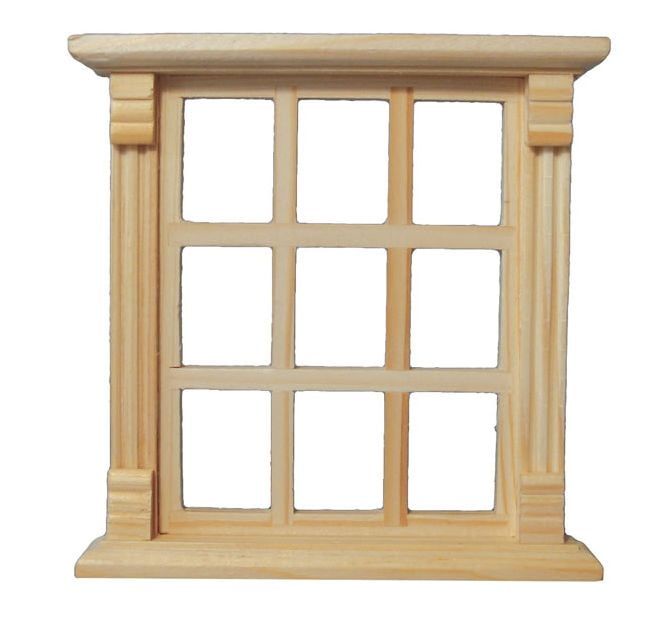 9 Pane White Window for 12th Scale Dolls House