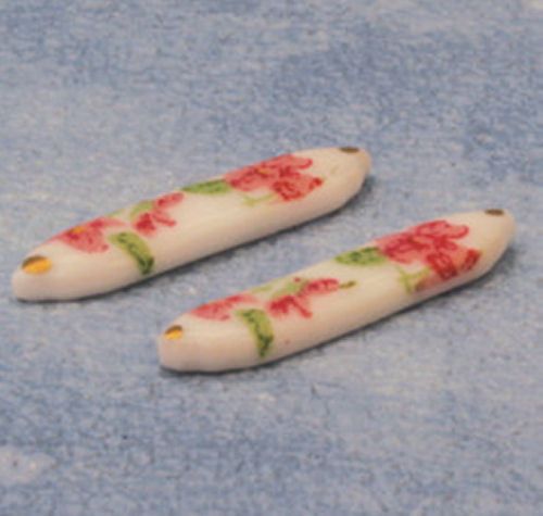 Ceramic Rose Door Plates for 12th Scale Dolls House