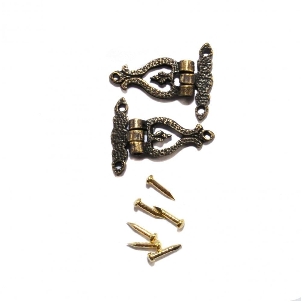 18mm Ornate Hinges Pack of 2