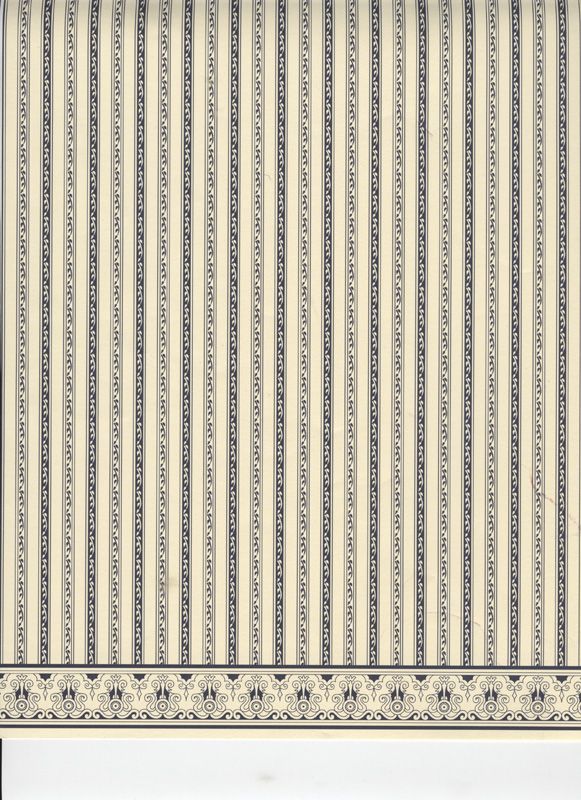 Regency Stripe Blue Wallpaper for 12th Scale Dolls House