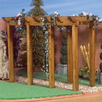 Wooden Pergola Kit for 12th Scale Dolls House