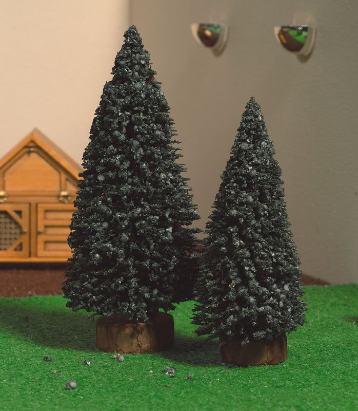 Evergreen Trees x 2 for 12th Scale Dolls House
