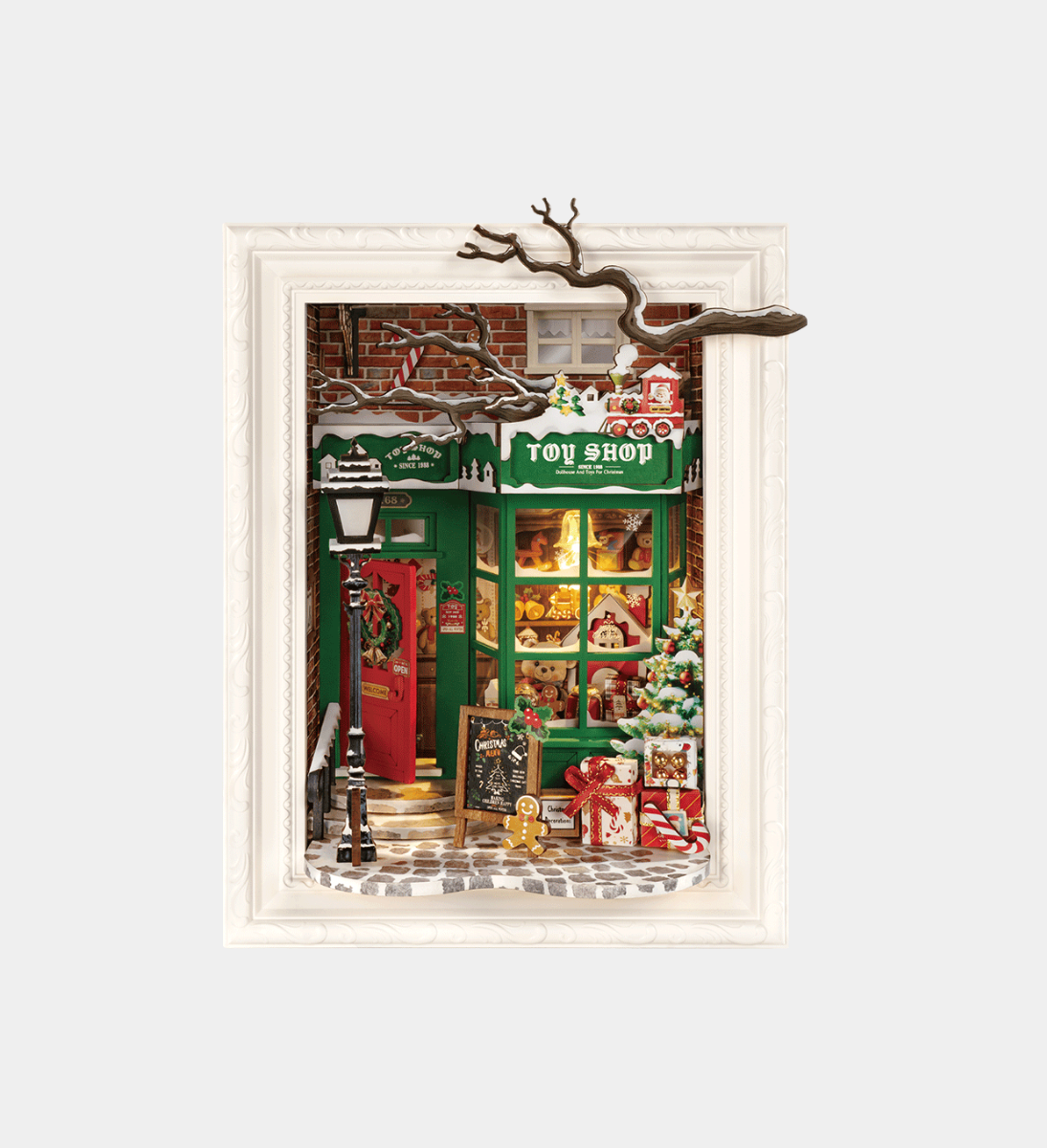 Rolife Santa's Toy Shop Story Frame DIY Miniature Dollhouse Kit