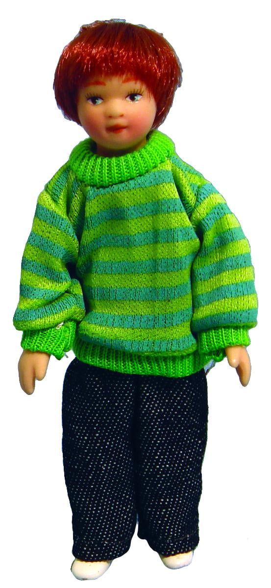 Porcelain Boy In Sweater for 12th Scale Dolls House