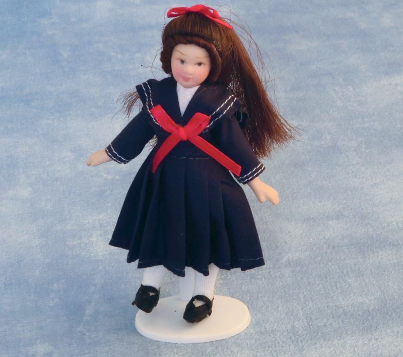 Porcelain Young Girl for 12th Scale Dolls House
