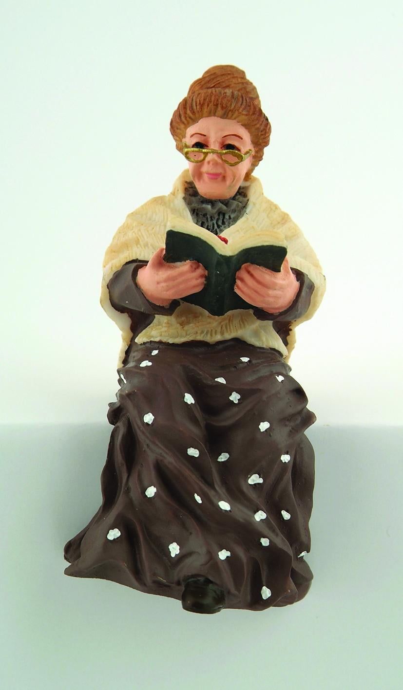 Grandmother Sitting Resin Figure for 12th Scale Dolls House