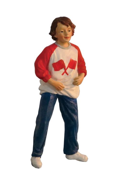 Modern Boy with Red and White Jumper for 12th Scale Dolls House