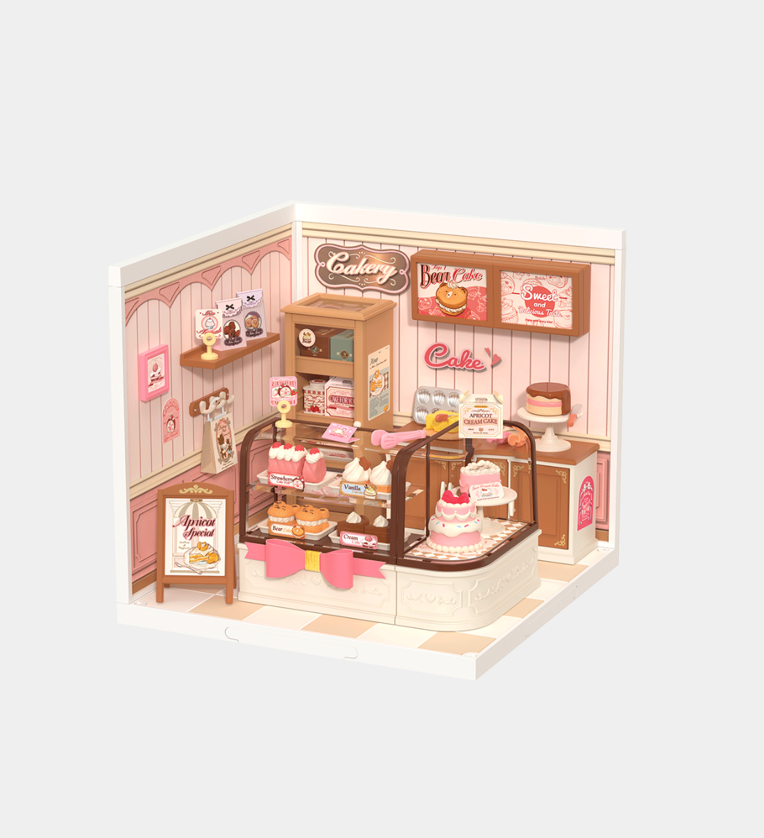 Rolife Tasty Cake Shop Plastic DIY Miniature Dollhouse Kit 