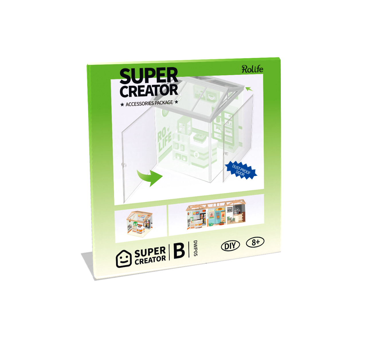 Rolife Door B for Super Store DIY Miniature Dollhouse Kits