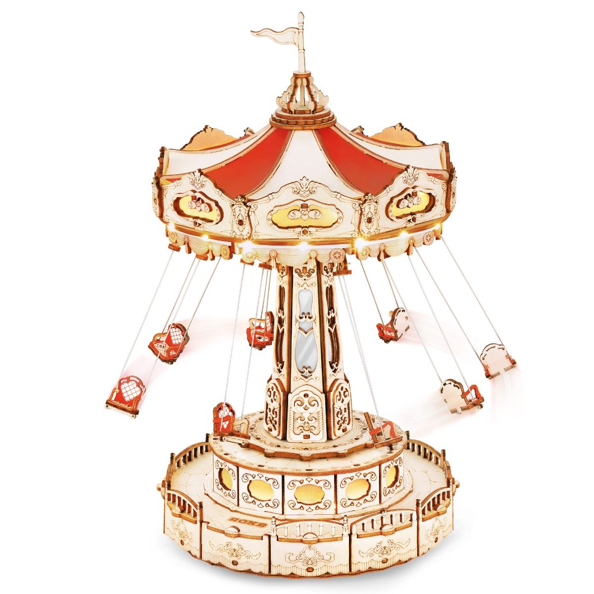 ROKR Swing Ride Music Box Wooden Model Kit