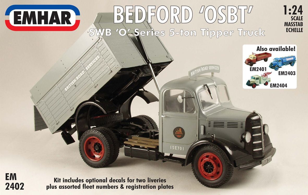 Emhar 1/24 Scale Bedford OSBT SWB 'O' Series 5-ton Tipper Truck Model Kit