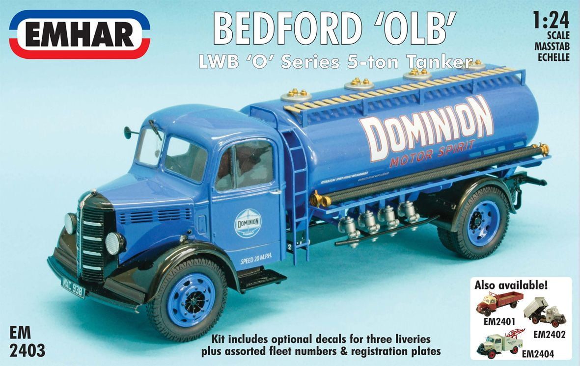 Emhar 1/24 Scale Bedford OLB LWB O Series 5-ton Tanker Model Kit