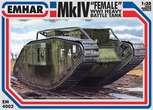 Emhar 1/35 Scale MkIV Female WWI Heavy Battle Tank Model Kit