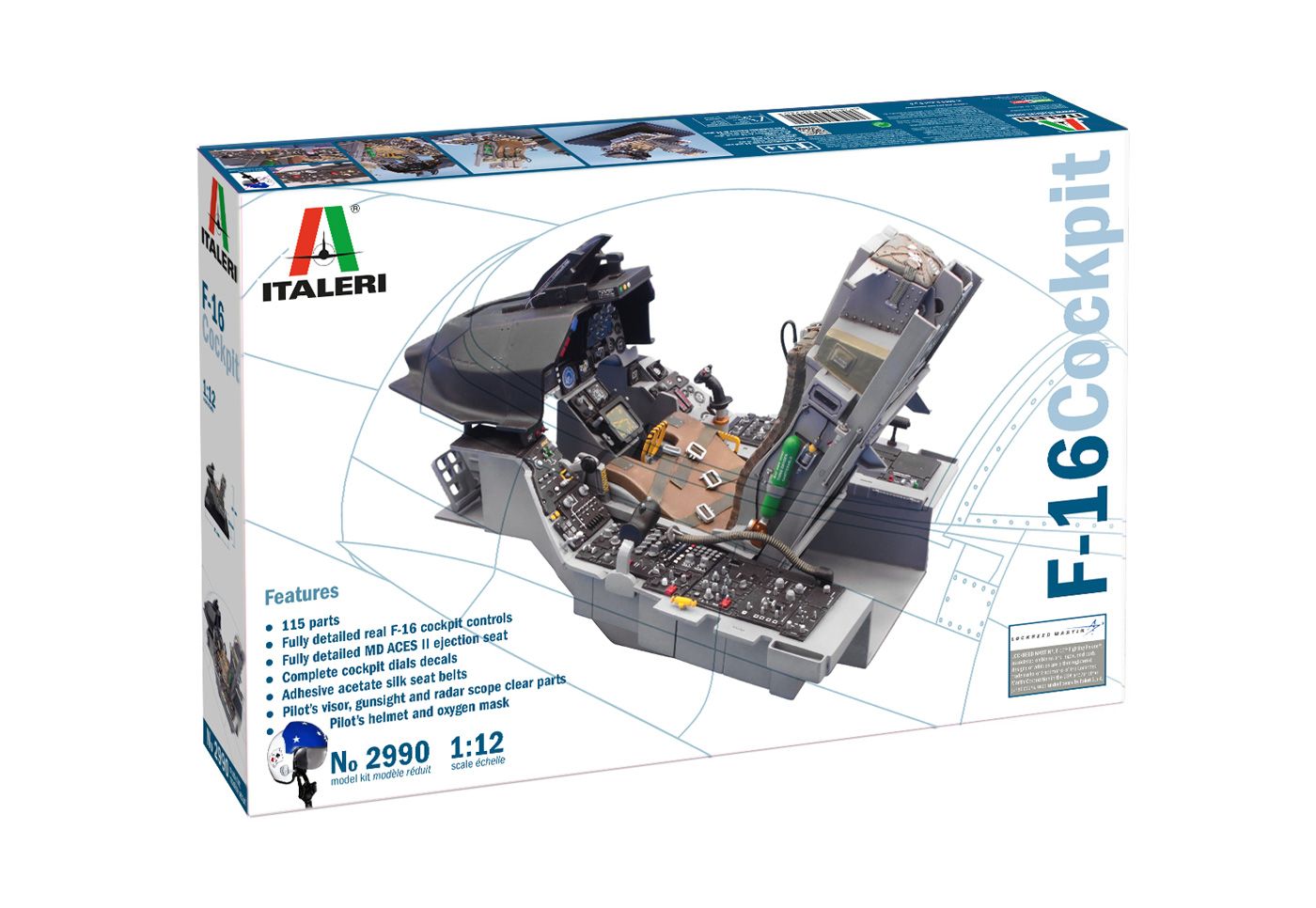 Italeri 1/12 Scale F-16 Cockpit Model Kit