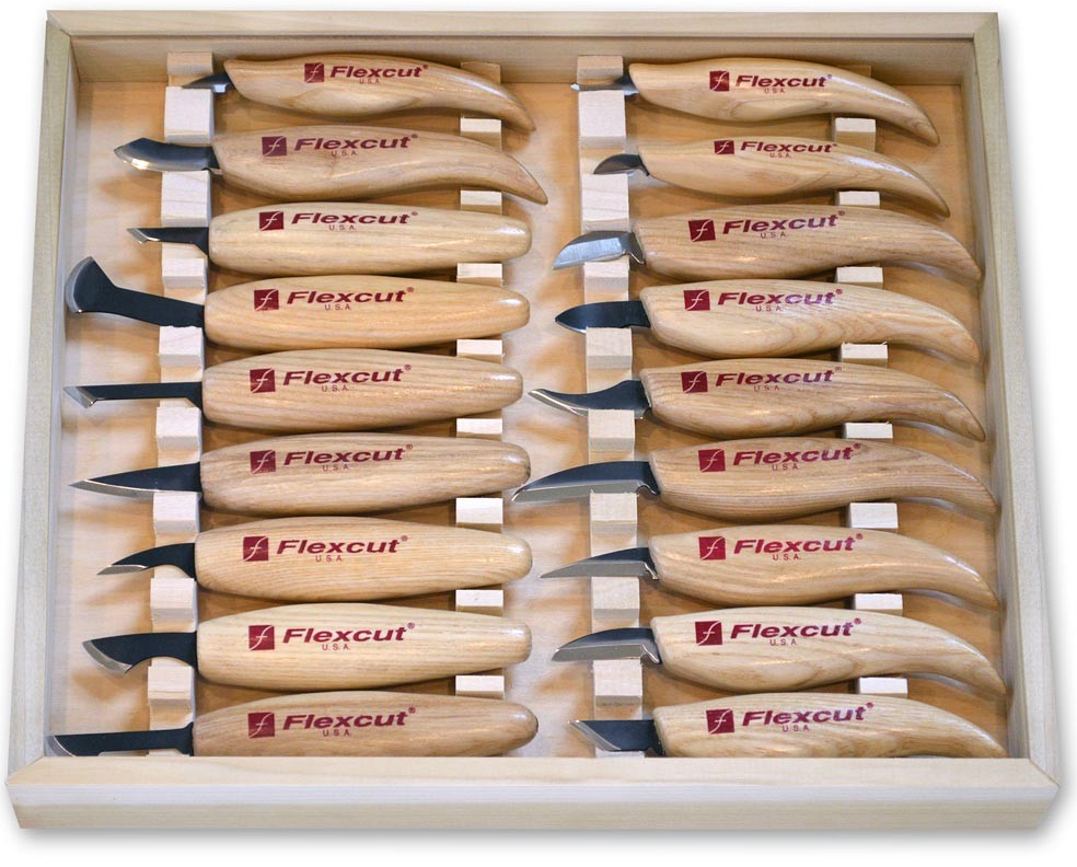 Flexcut KN250 Deluxe Knife Set for whittling and wood carving