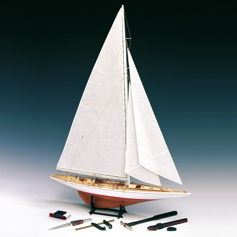 Amati 1/80 Scale Rainbow Americas Cup 1934 J Class Ship with Free Tools Model Kit
