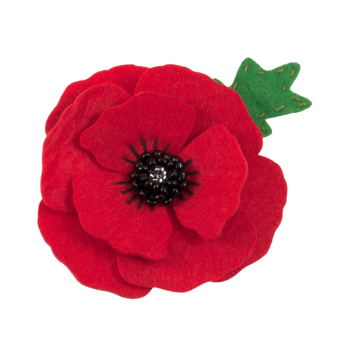 Trimits Poppy Brooch Felt Decoration Kit