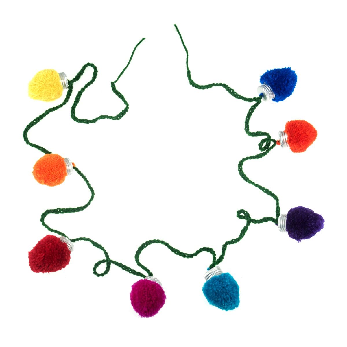 Trimits Rainbow Christmas Lights Garland Pom Pom Kit