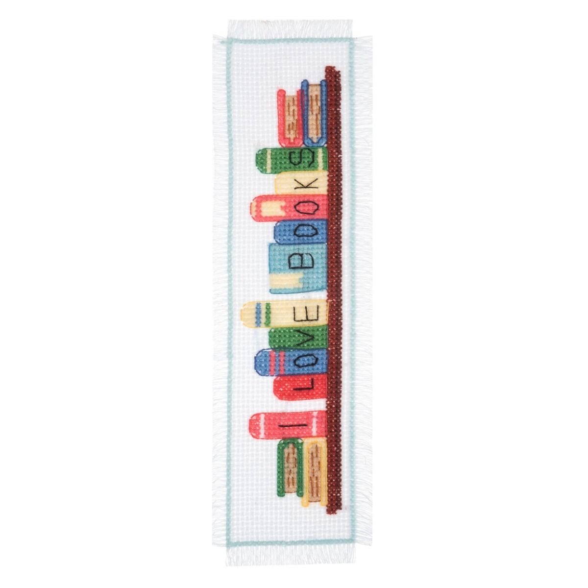 Trimits I Love Books Counted Cross Stitch Bookmark Kit