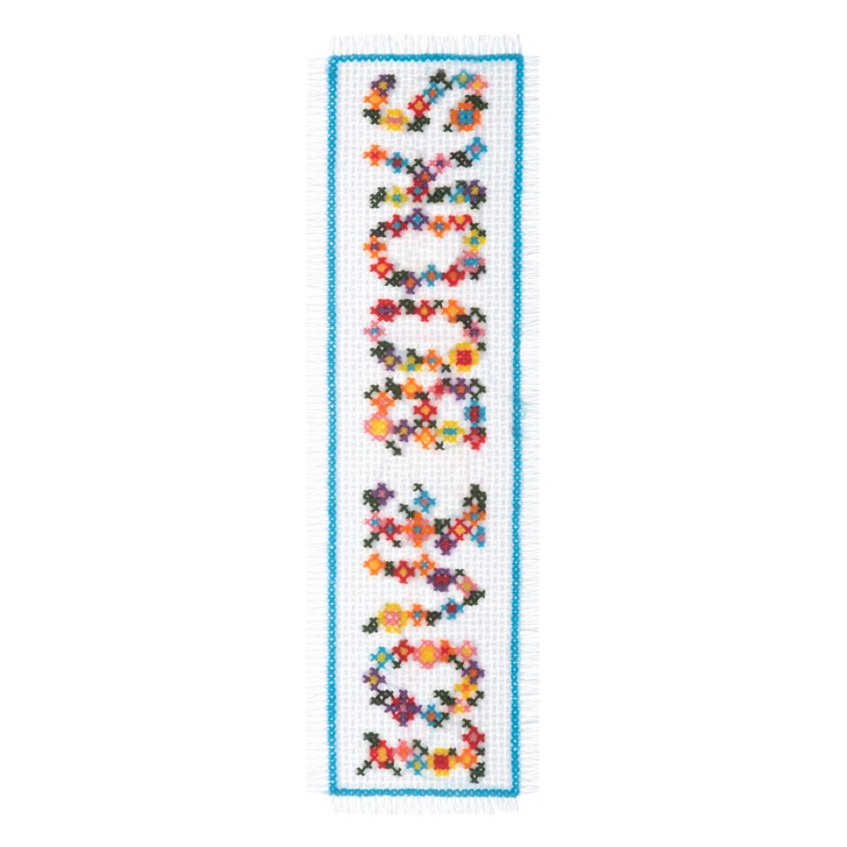 Trimits Floral Love Books Counted Cross Stitch Bookmark Kit