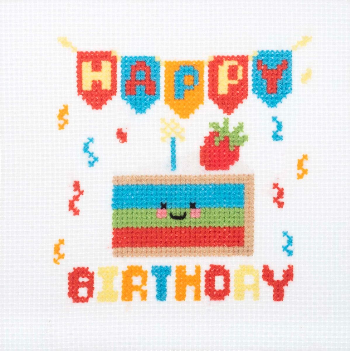 Trimits Happy Birthday Mini Counted Cross Stitch Kit