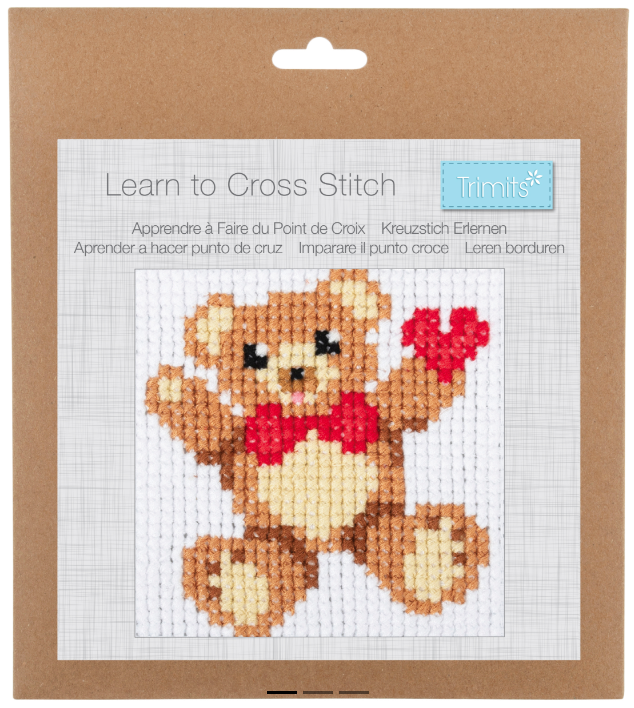 Trimits Teddy Bear Counted Cross Stitch Kit