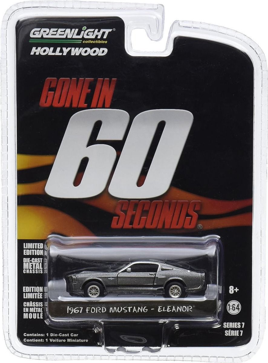 Greenlight 1/64 Scale Gone in 60 Seconds (2000 Movie) 1967 Ford Mustang Eleanor Die Cast Model
