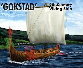 Emhar Gokstad 9th Century Viking Ship 1:72 Scale