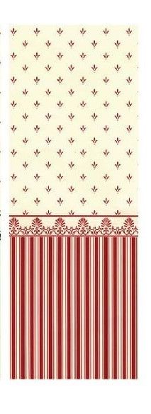 Grosvenor Red Wallpaper for 12th Scale Dolls House