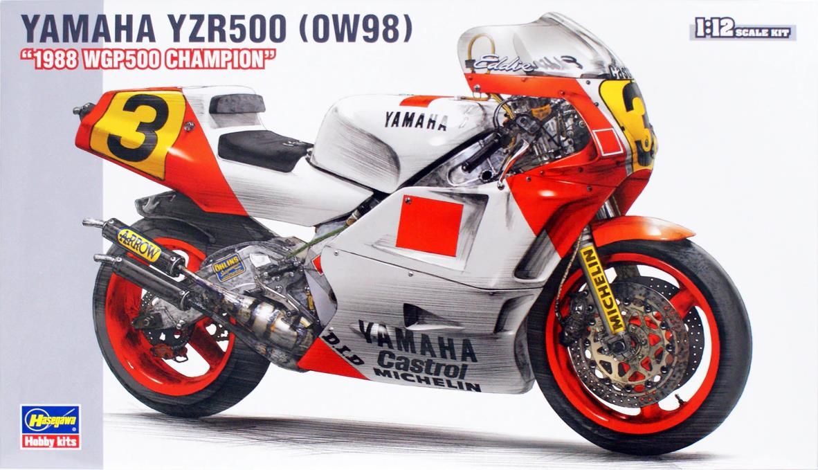 Hasegawa 1/12 Scale Yamaha YZR500 (0W98) 1988 WGP500 Champion Model Kit