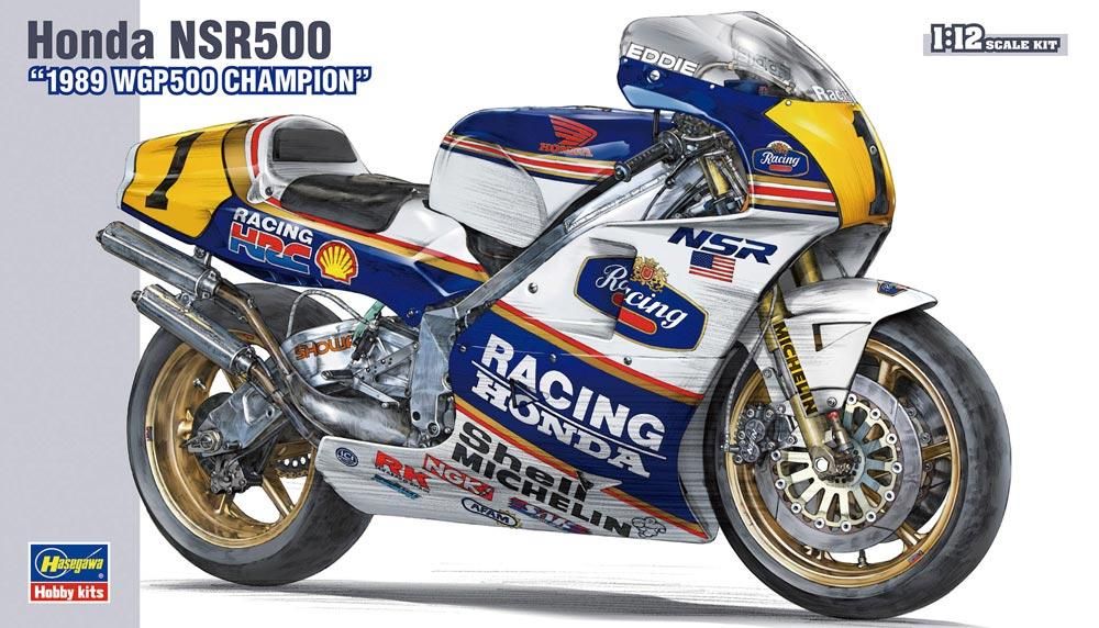 Hasegawa 1/12 Scale Honda NSR500 1989 WGP500 Champion Eddie Lawson Model Kit
