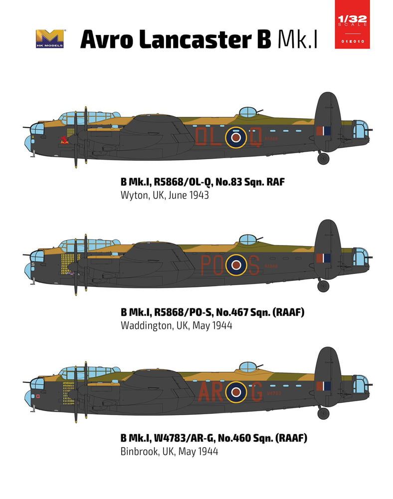 HK Models Avro Lancaster B Mk1 1 32nd Scale Plastic Model Kit Limited