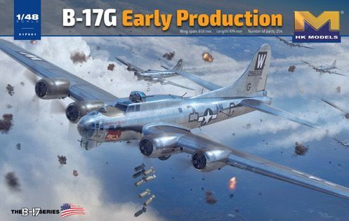 HK Models 1/48 Scale B-17G Flying Fortress Early Production Model Kit