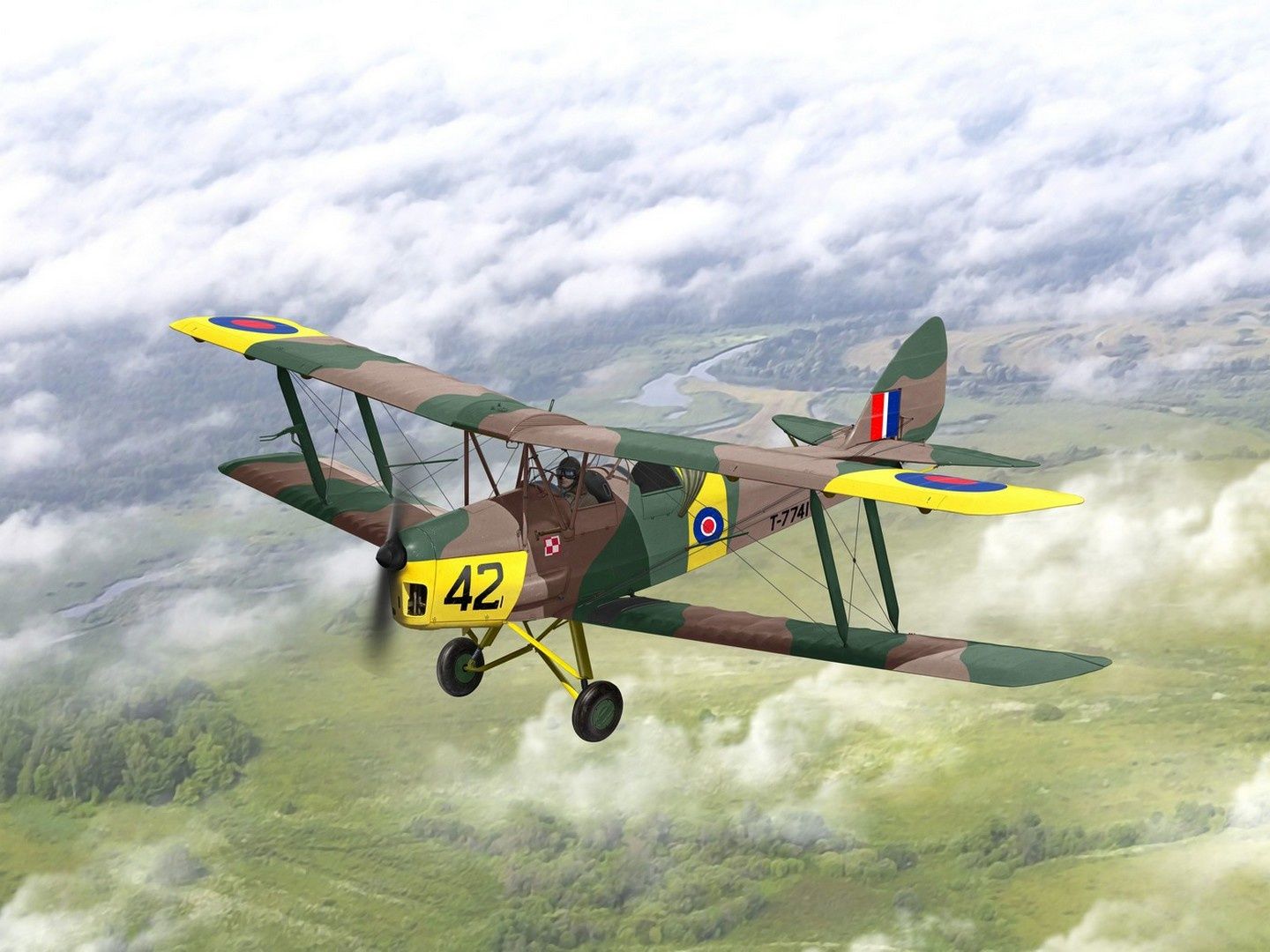 ICM 1/32 Scale D.H. 82A Tiger Moth, British Training Aircraft Model Kit