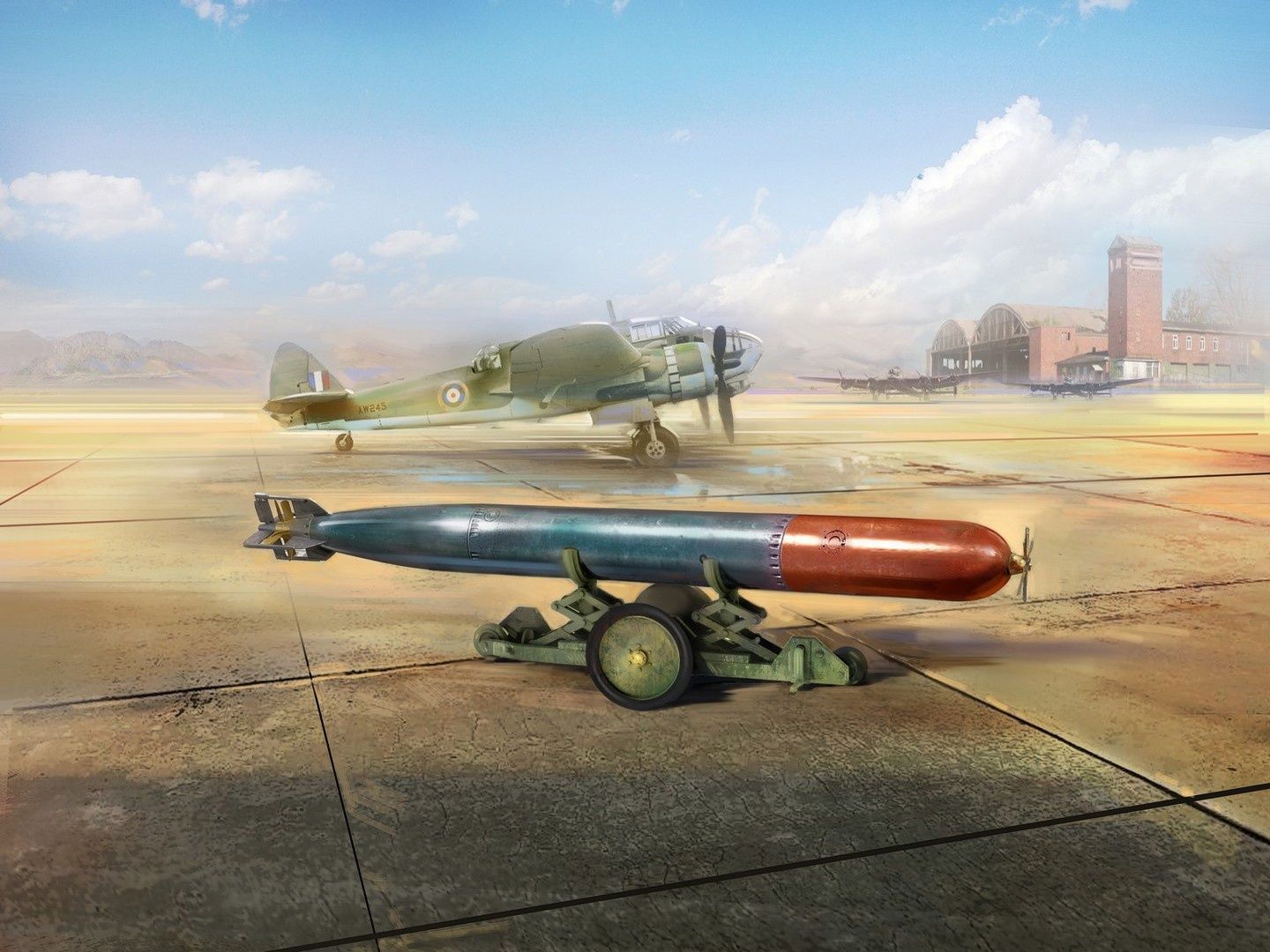 ICM 1/48 Scale WWII British Torpedo Trailer Model Kit