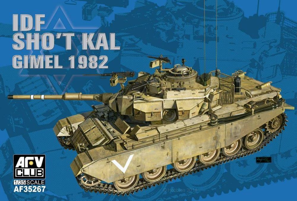 AFV Club 1/35 ScaleIsraeli Defence Force Sho't Kal Gimel Tank With Blazer Explosive Reactive Armour Model Kit