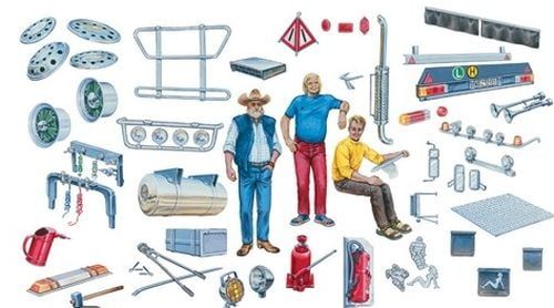 Italeri 1/24 Scale Truck Accessories Set Model Kit