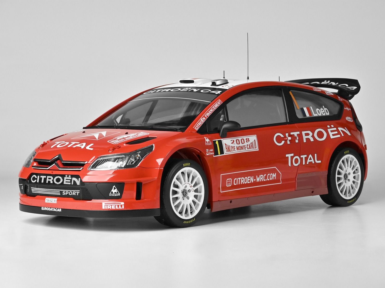 IXO 1/8 Scale Citroën C4 WRC 2008 Red Model Kit | Hobbies