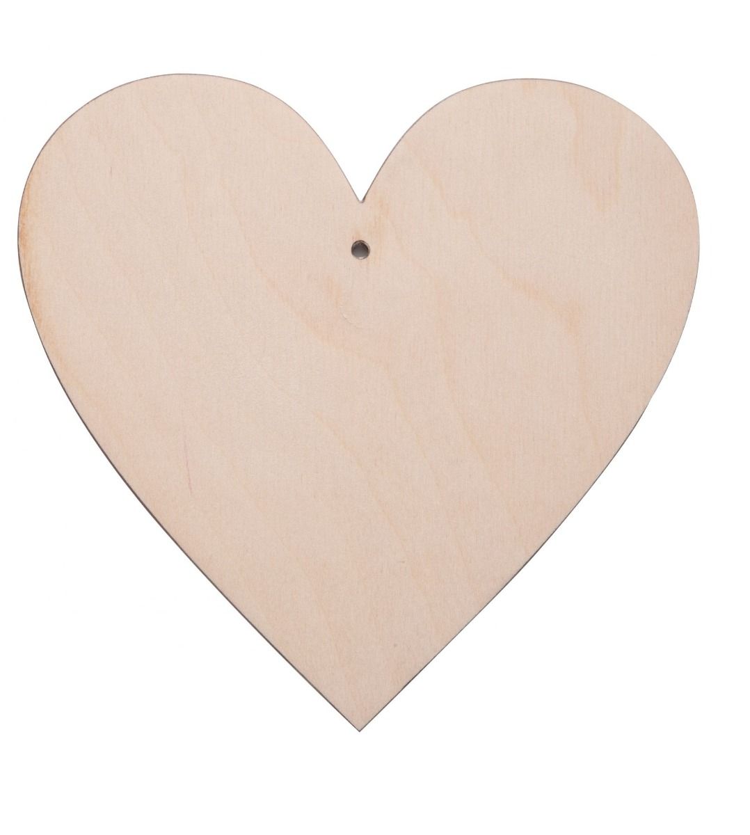 15cm Hanging Heart Birch Ply Wood Blank