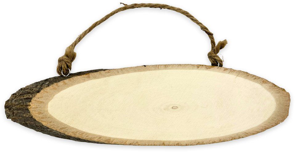 Hanging Oval Wood Slice Blank